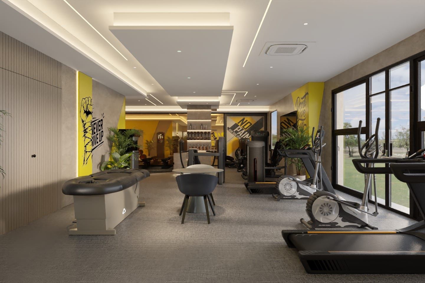 Wide view of the ActiveSpace training floor