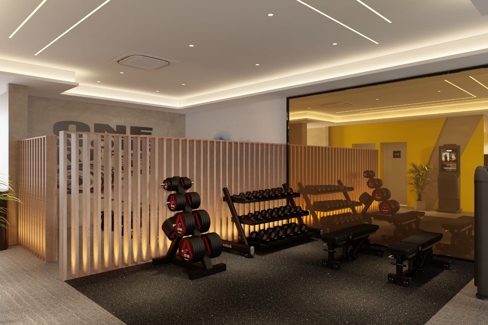 Dumbbell racks and adjustable benches