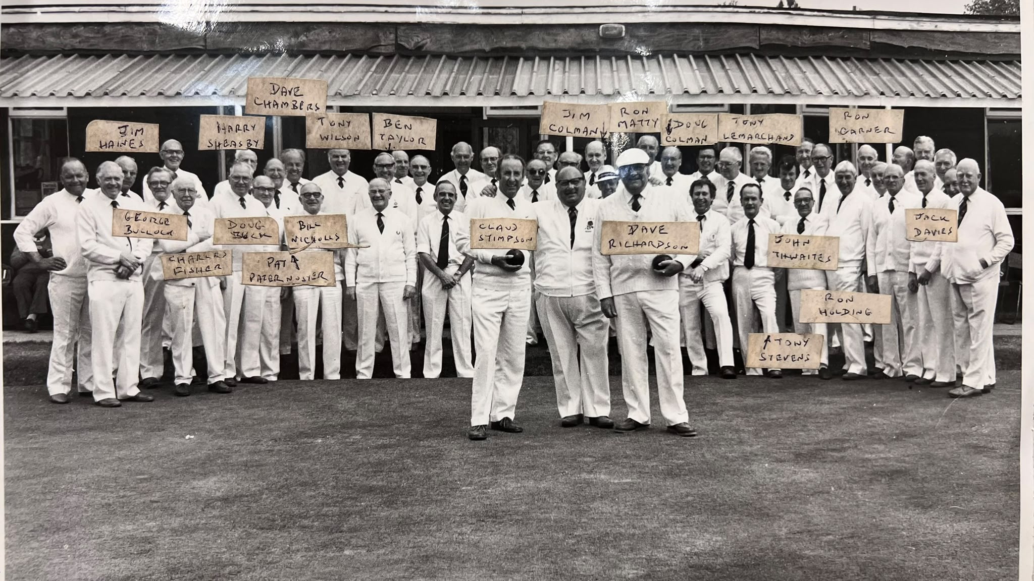 Members on the bowls green