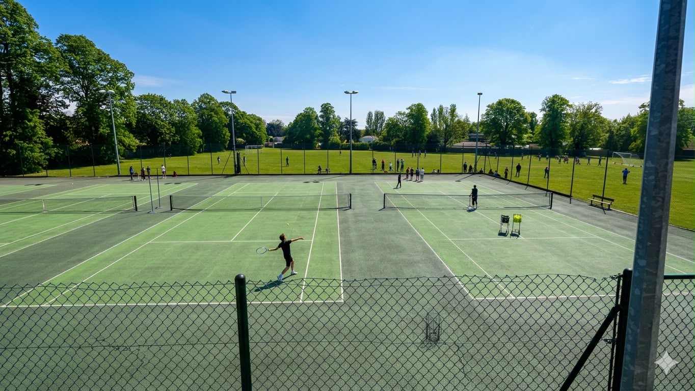 Tennis courts at Richings Park